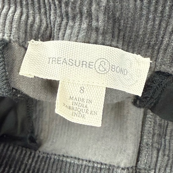 NEW Treasure & Bond Flare Pants Womens 8 Gray Corduroy Cords NWOT - Picture 4 of 9